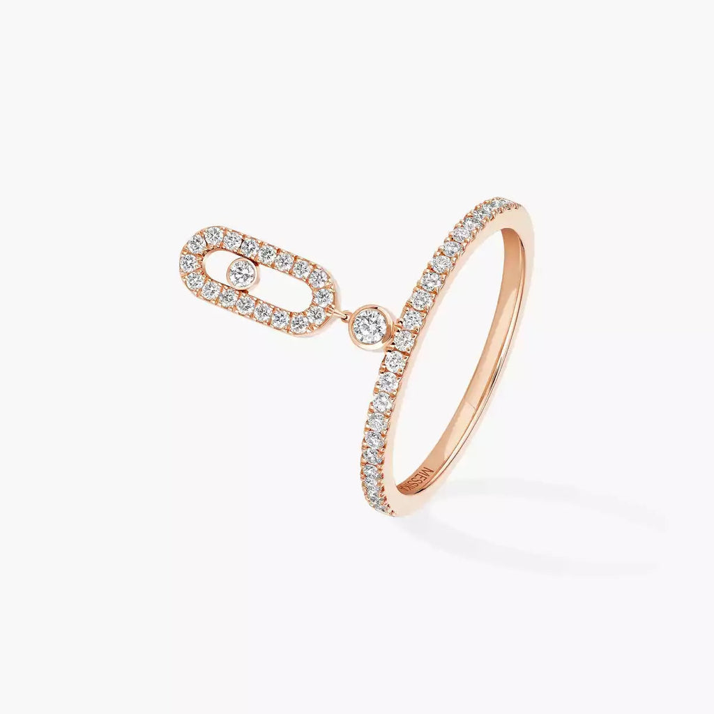 Move Uno Diamantring – unverkennbare kinetische Brillanz – minimalistische Eleganz