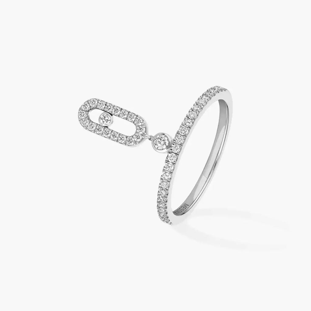 Move Uno Diamantring – unverkennbare kinetische Brillanz – minimalistische Eleganz