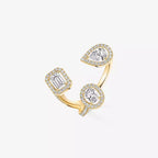 My Twin Trilogy Open Pavé Ring