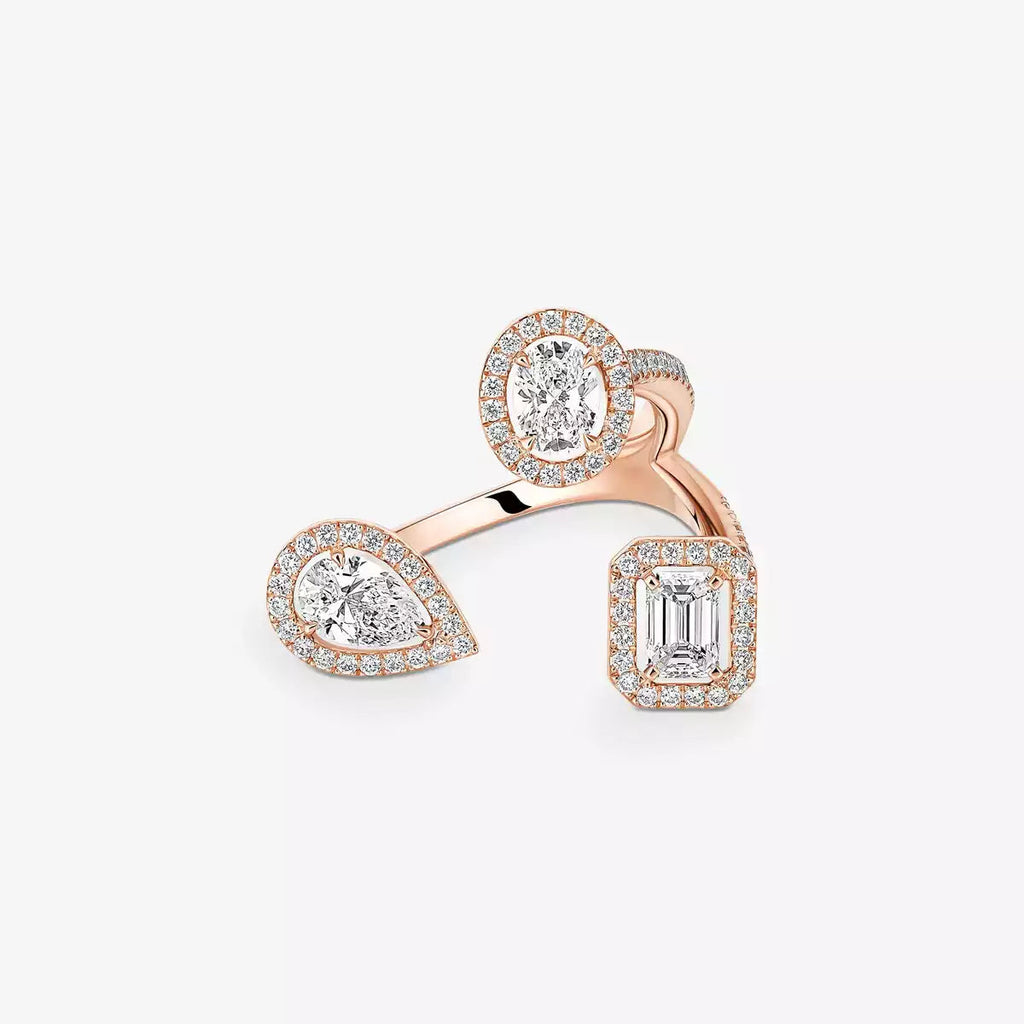 My Twin Trilogy Open Pavé Ring