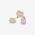 My Twin Trilogy Open Pavé Ring