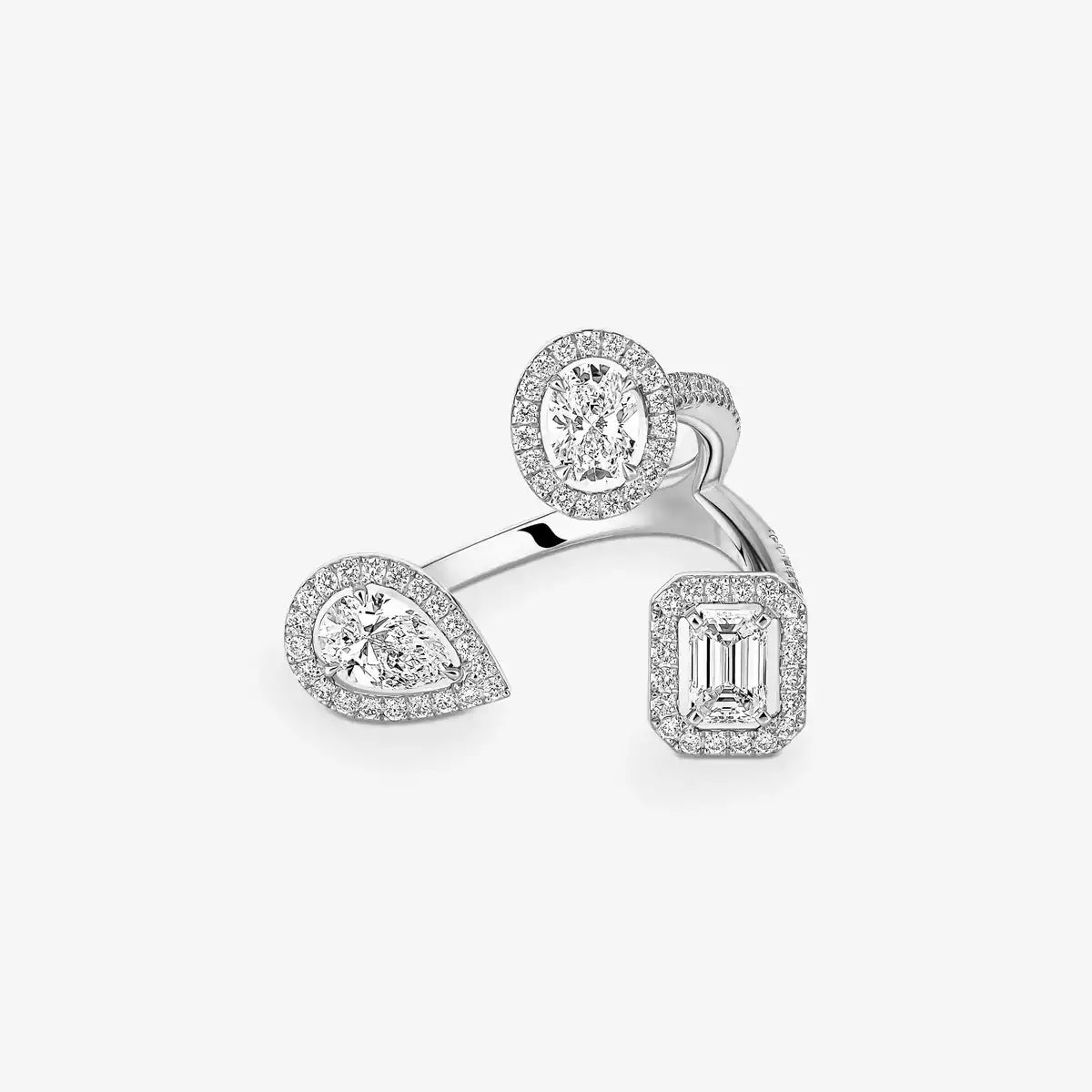 My Twin Trilogy Open Pavé Ring
