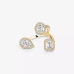 My Twin Trilogy Open Pavé Ring