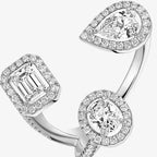 My Twin Trilogy Open Pavé Ring