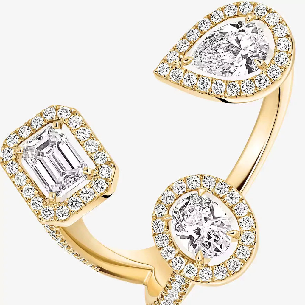 My Twin Trilogy Open Pavé Ring