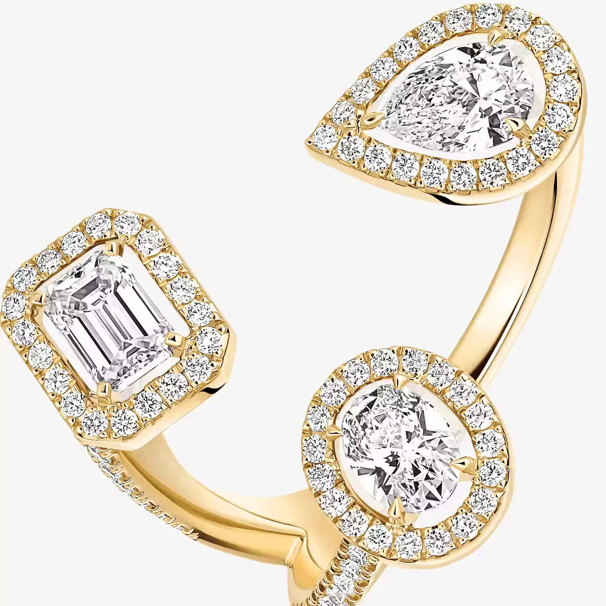 My Twin Trilogy Open Pavé Ring