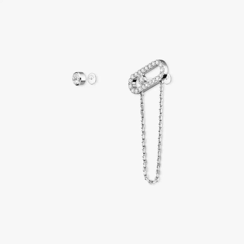 Move Uno All Diamond Stud Earrings