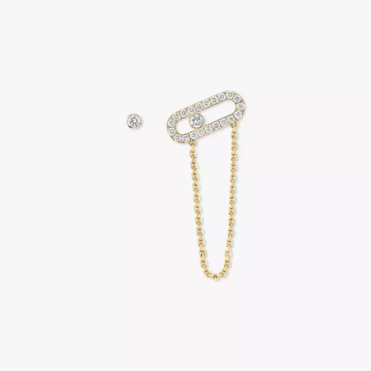 Move Uno All Diamond Stud Earrings