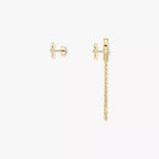 Move Uno All Diamond Stud Earrings