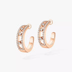 Move Pavé Diamond Hoop Earrings