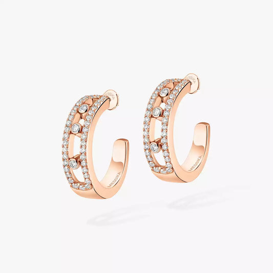 Move Pavé Diamond Hoop Earrings