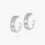 Move Pavé Diamond Hoop Earrings