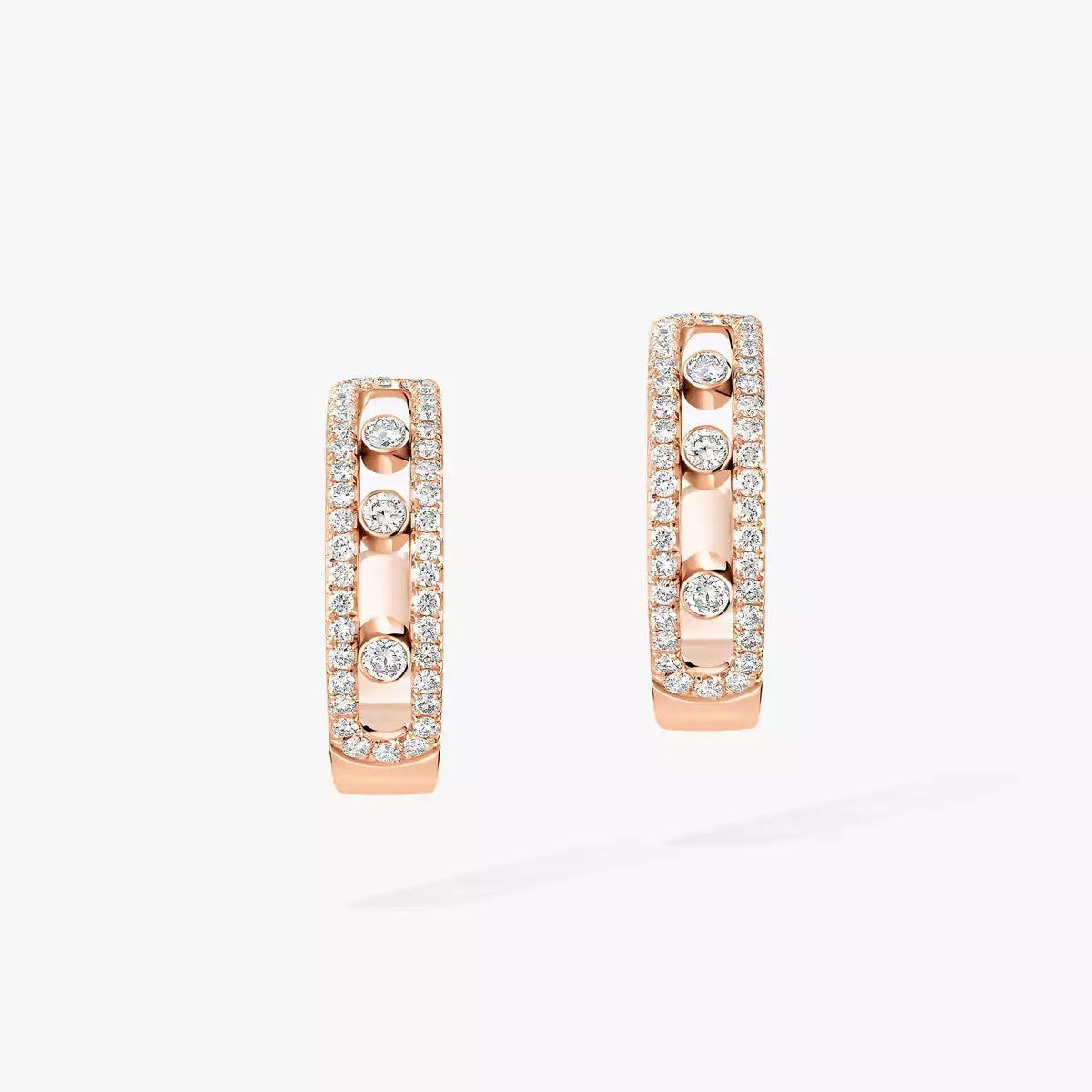 Bewegliche Diamant-Creolen