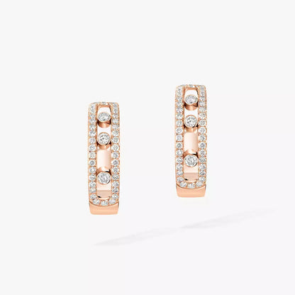 Bewegliche Diamant-Creolen