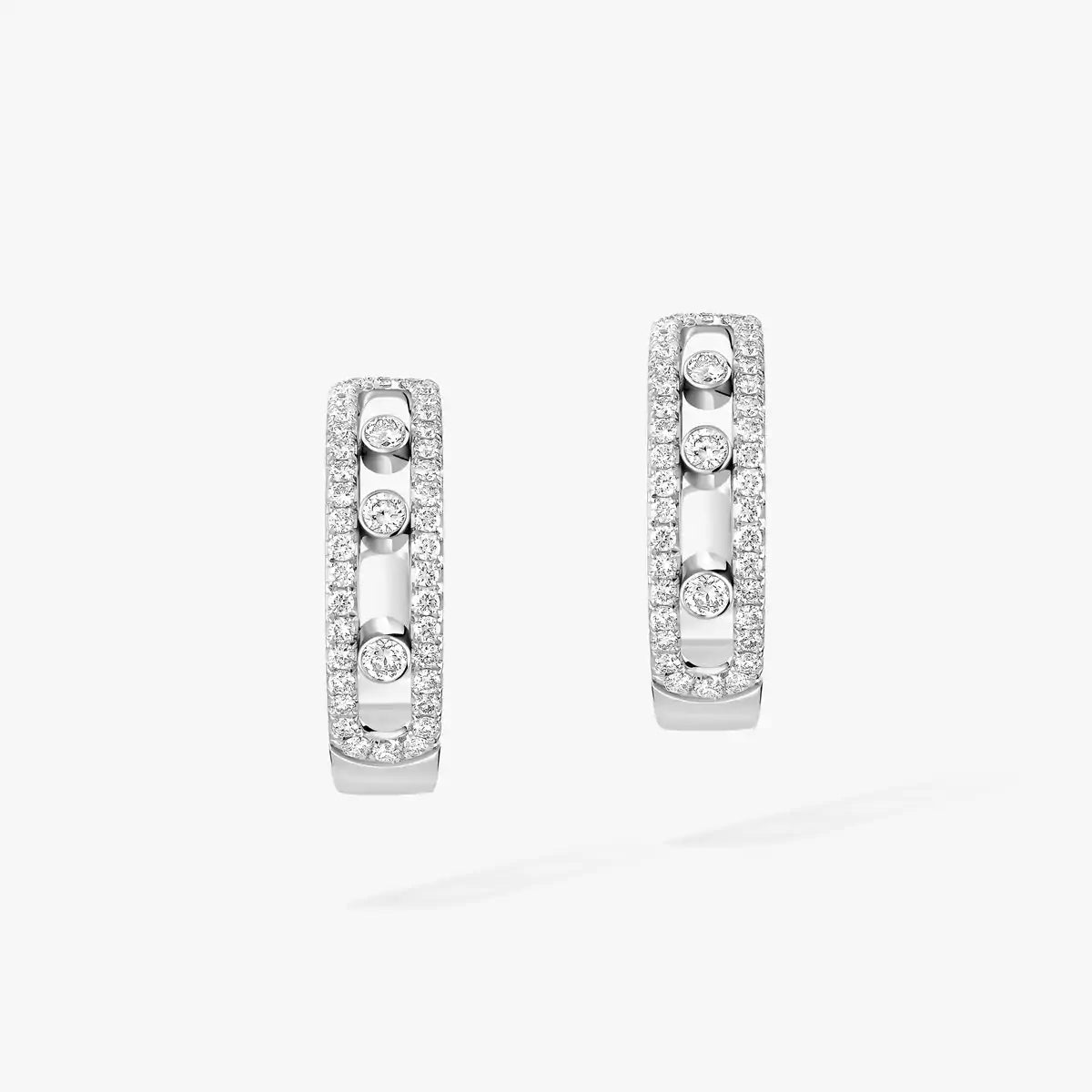 Move Pavé Diamond Hoop Earrings