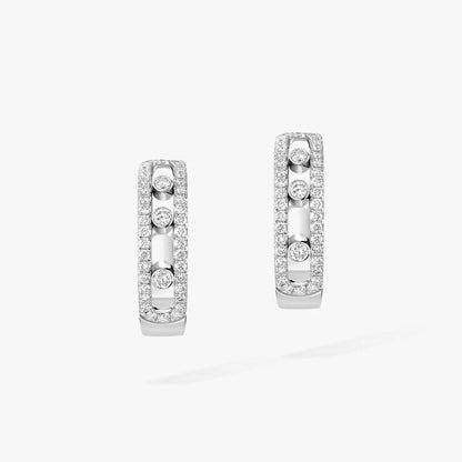 Bewegliche Diamant-Creolen