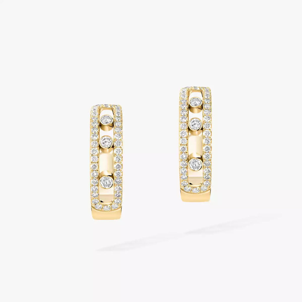 Move Pavé Diamond Hoop Earrings