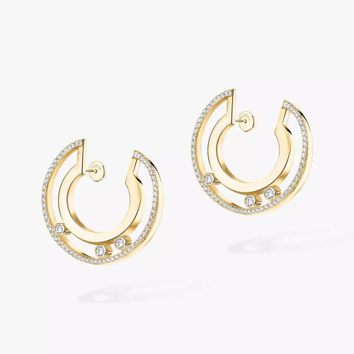 ロマーヌ スモールダイヤモンドフープピアス