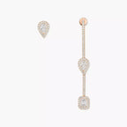 Meine Twin Diamond Tropfen-Ohrringe – Geometrische Symmetrie – Elegantes kinetisches Schwingen