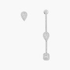 Meine Twin Diamond Tropfen-Ohrringe – Geometrische Symmetrie – Elegantes kinetisches Schwingen