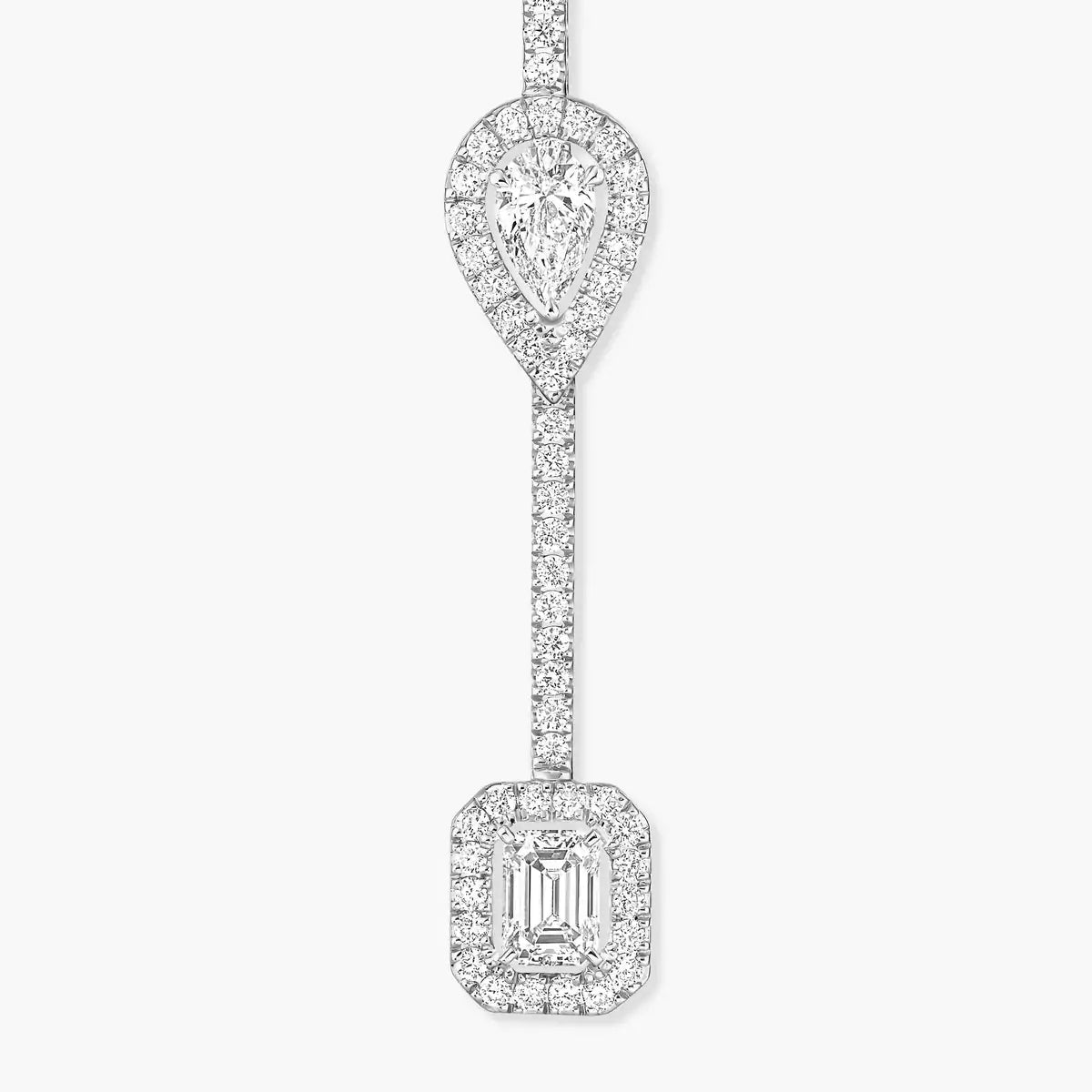 Meine Twin Diamond Tropfen-Ohrringe – Geometrische Symmetrie – Elegantes kinetisches Schwingen