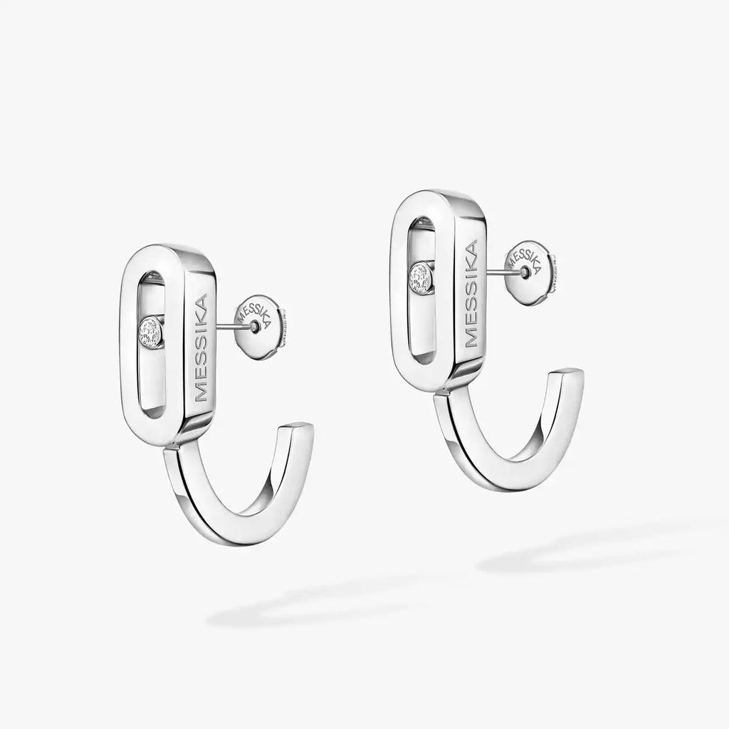 Move Classique Mini Diamond Hoop Earrings
