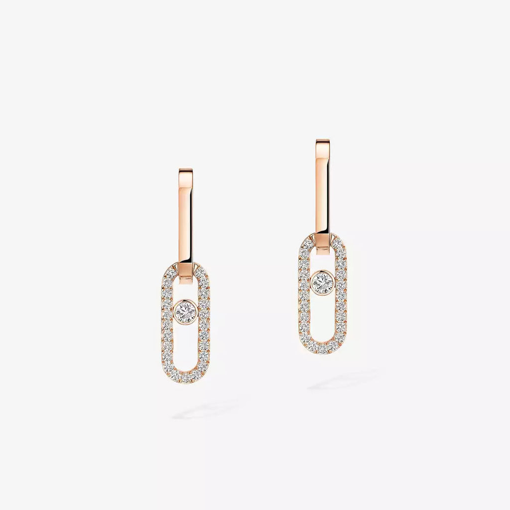 Move Link Kinetic Diamantohrringe – Ineinandergreifende moderne Eleganz – Typisches fließendes Funkeln
