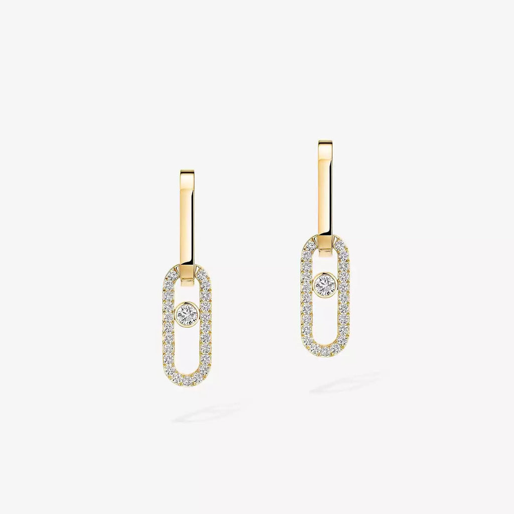 Move Link Kinetic Diamantohrringe – Ineinandergreifende moderne Eleganz – Typisches fließendes Funkeln