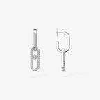 Move Link Kinetic Diamantohrringe – Ineinandergreifende moderne Eleganz – Typisches fließendes Funkeln