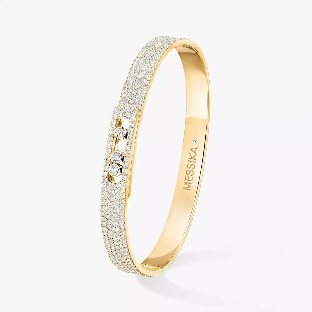 Move Noa Vollpflaster-Diamant-Armreif – Kinetische Dreifachbewegungs-Luxus – Unendliche Strahlkraft