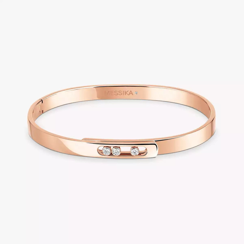 Noa Diamond Armreif - Kinetisches Triple-Motion Design - Minimalistische kreisförmige Eleganz