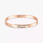 Noa Diamond Armreif - Kinetisches Triple-Motion Design - Minimalistische kreisförmige Eleganz