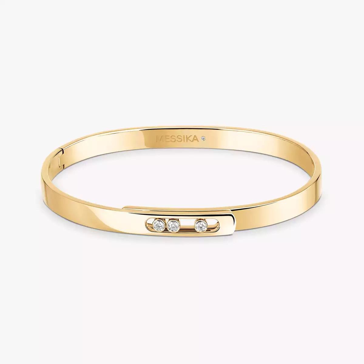 Noa Diamond Armreif - Kinetisches Triple-Motion Design - Minimalistische kreisförmige Eleganz