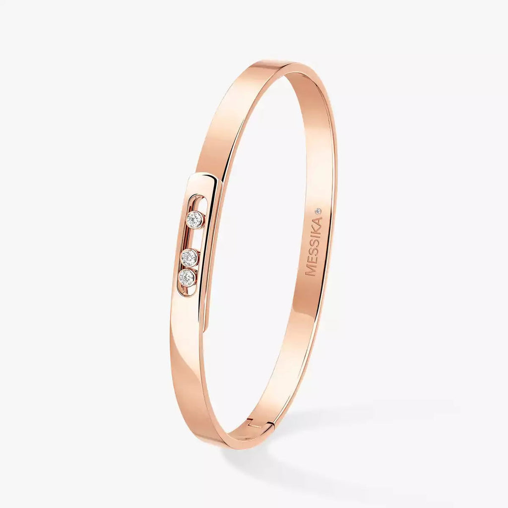 Noa Diamond Armreif - Kinetisches Triple-Motion Design - Minimalistische kreisförmige Eleganz