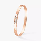 Noa Diamond Armreif - Kinetisches Triple-Motion Design - Minimalistische kreisförmige Eleganz