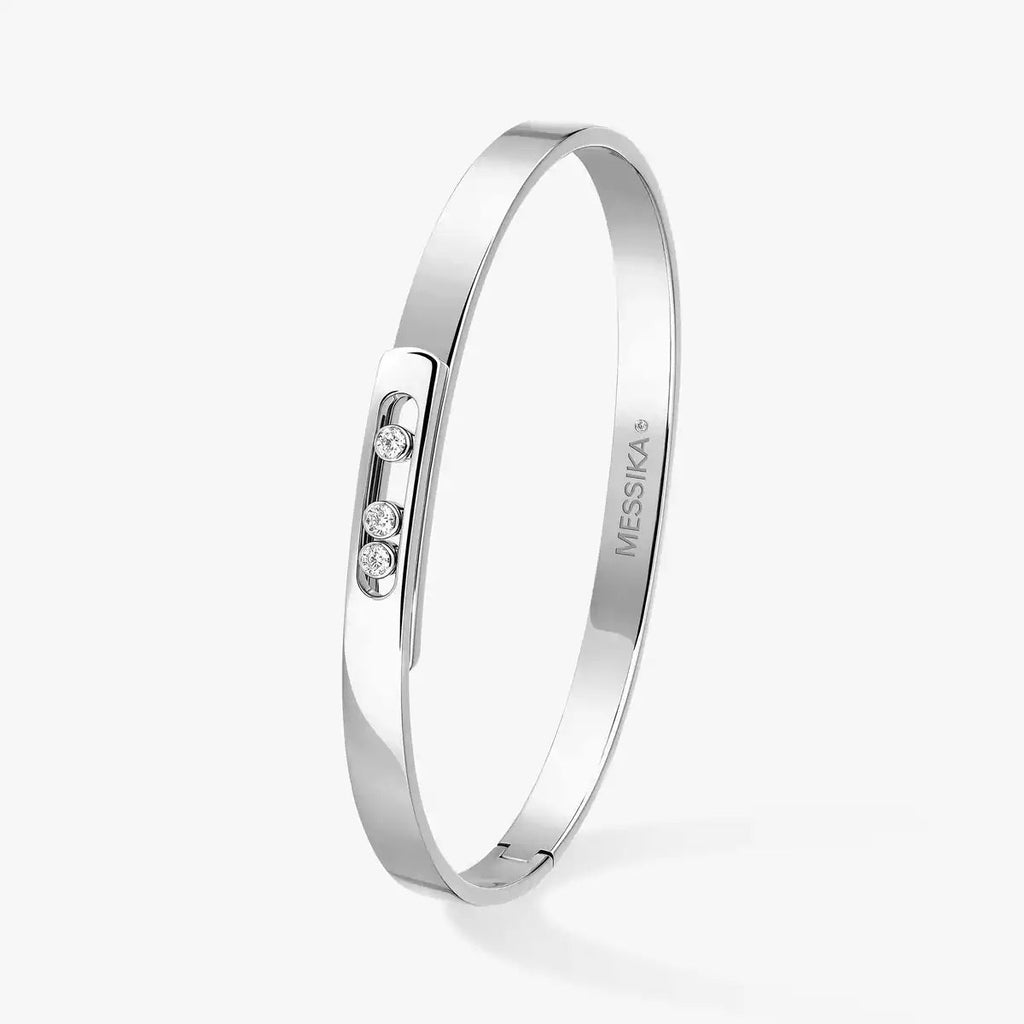 Noa Diamond Armreif - Kinetisches Triple-Motion Design - Minimalistische kreisförmige Eleganz