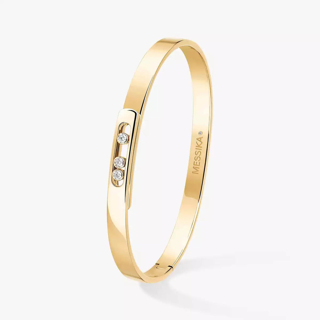 Noa Diamond Armreif - Kinetisches Triple-Motion Design - Minimalistische kreisförmige Eleganz
