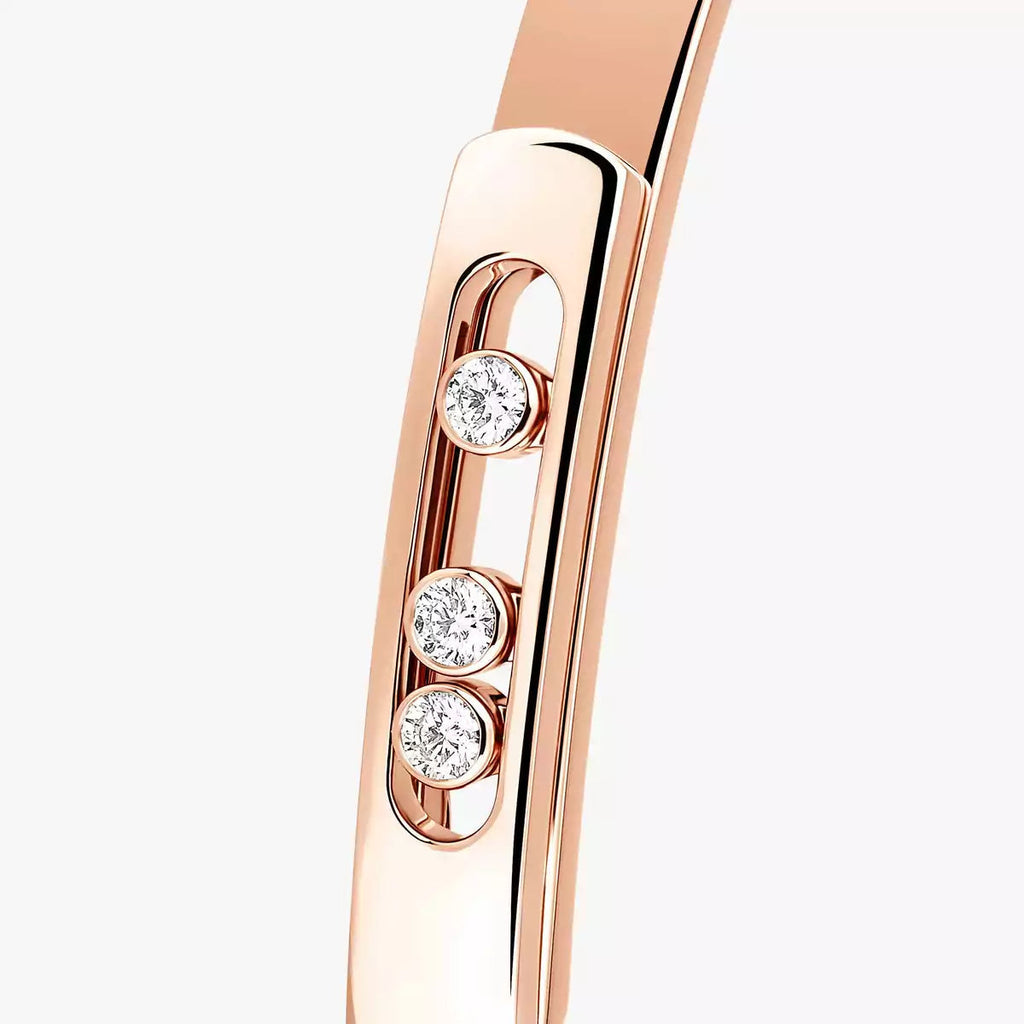 Noa Diamond Armreif - Kinetisches Triple-Motion Design - Minimalistische kreisförmige Eleganz