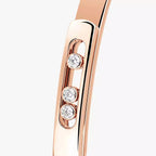 Noa Diamond Armreif - Kinetisches Triple-Motion Design - Minimalistische kreisförmige Eleganz