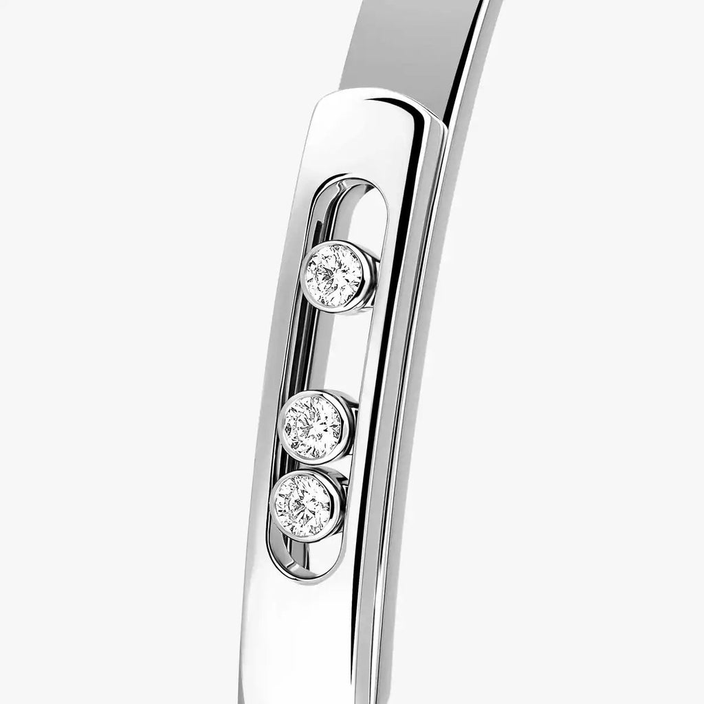 Noa Diamond Armreif - Kinetisches Triple-Motion Design - Minimalistische kreisförmige Eleganz