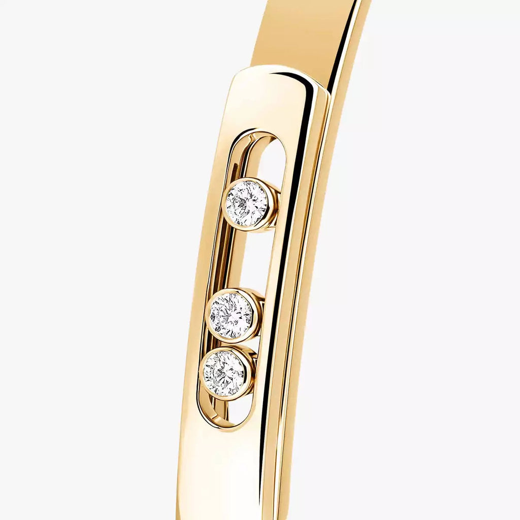 Noa Diamond Armreif - Kinetisches Triple-Motion Design - Minimalistische kreisförmige Eleganz