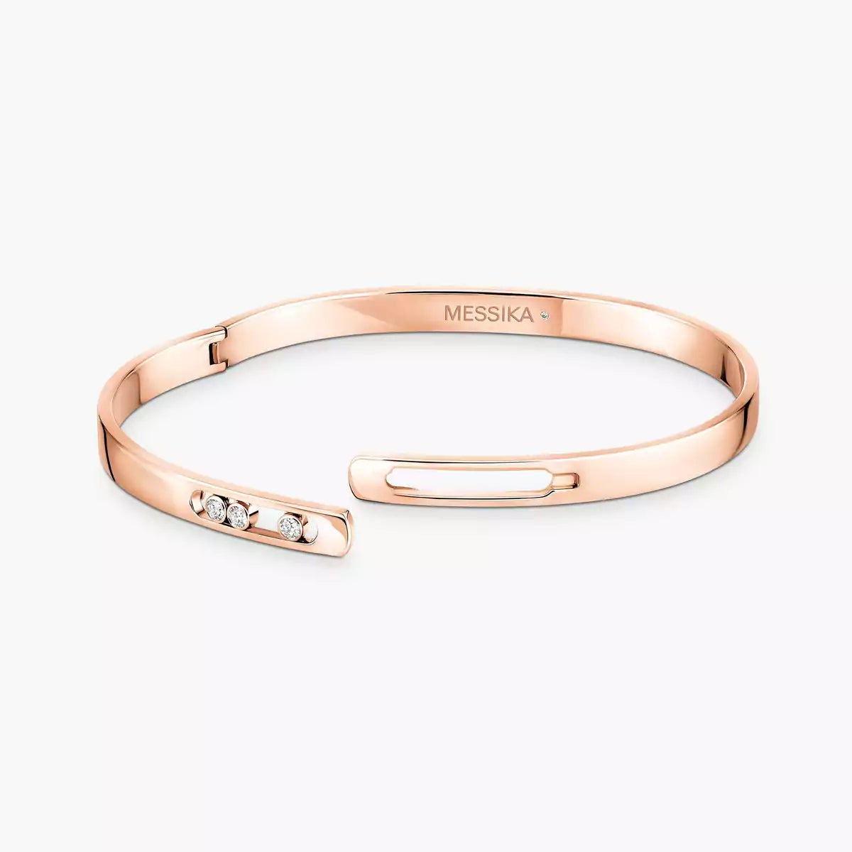 Noa Diamond Armreif - Kinetisches Triple-Motion Design - Minimalistische kreisförmige Eleganz