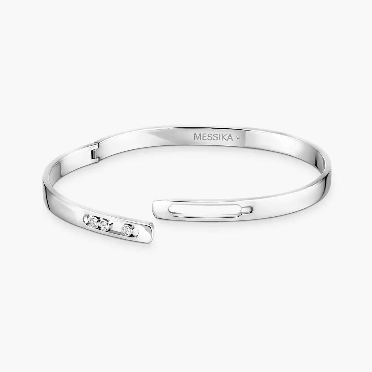 Noa Diamond Armreif - Kinetisches Triple-Motion Design - Minimalistische kreisförmige Eleganz