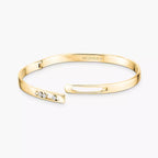 Noa Diamond Armreif - Kinetisches Triple-Motion Design - Minimalistische kreisförmige Eleganz