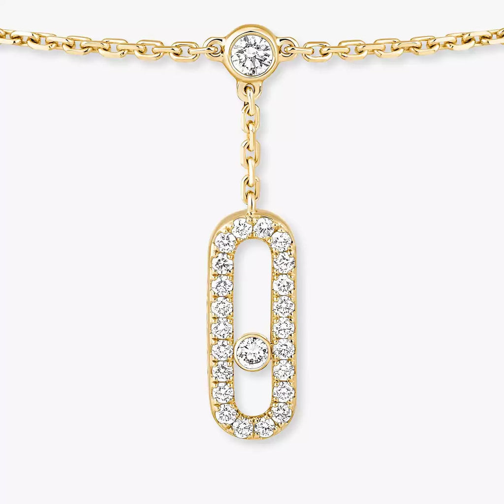 Move Uno Pavé Diamond Ankle Bracelet