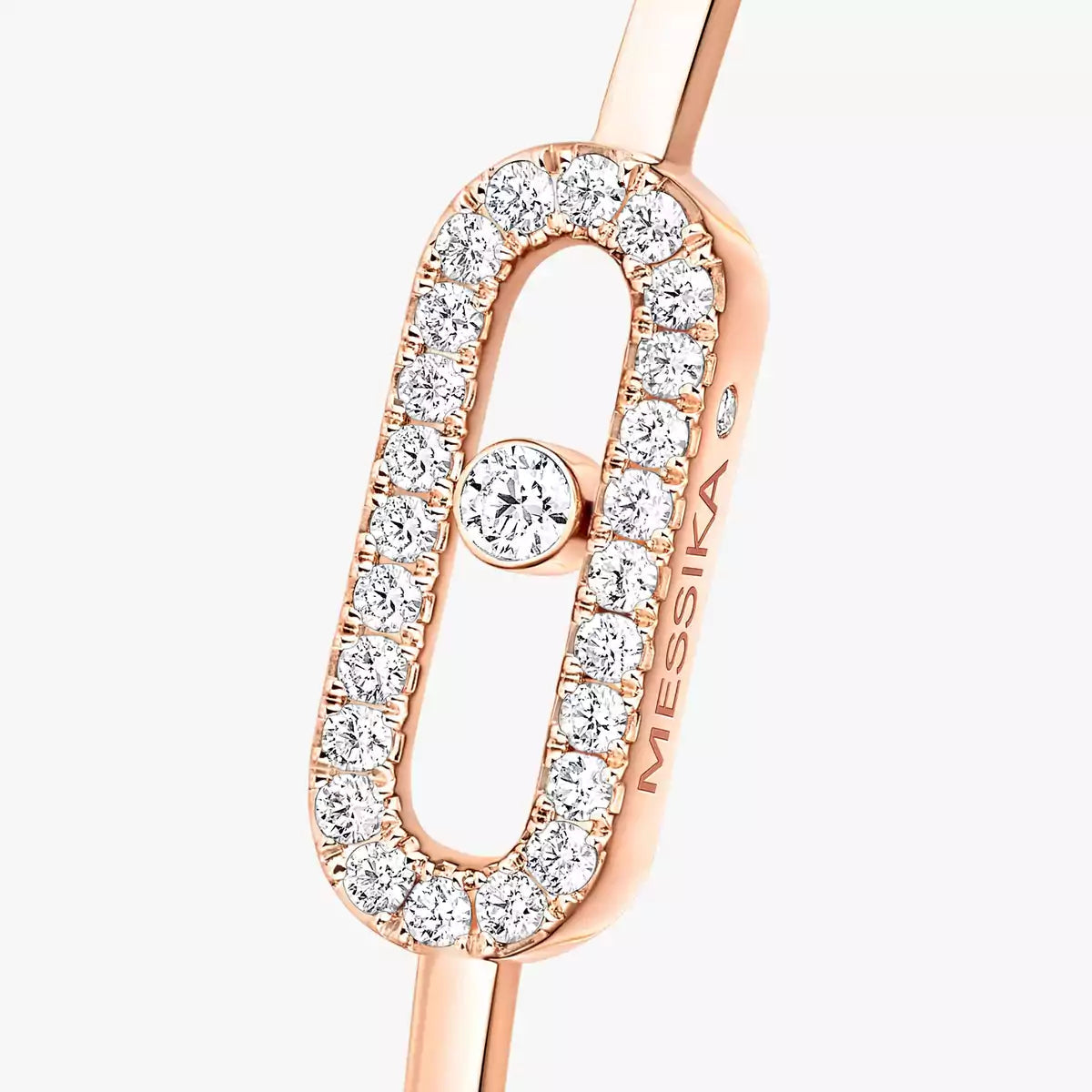 Move Uno Pavé Flex Armreif (Größe M) – Kinetische Diamant-Brillanz – Flexibler Luxus