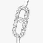 Move Uno Pavé Flex Armreif (Größe M) – Kinetische Diamant-Brillanz – Flexibler Luxus