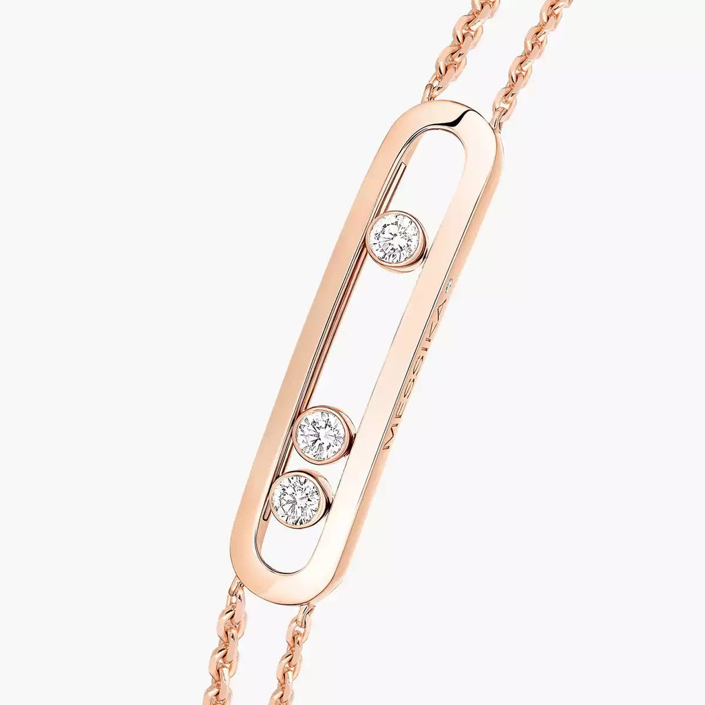 Triple-Diamond Dual-Chain Bracelet