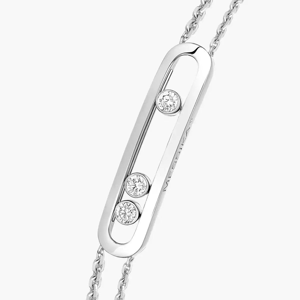 Triple-Diamond Dual-Chain Bracelet
