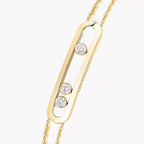 Triple-Diamond Dual-Chain Bracelet